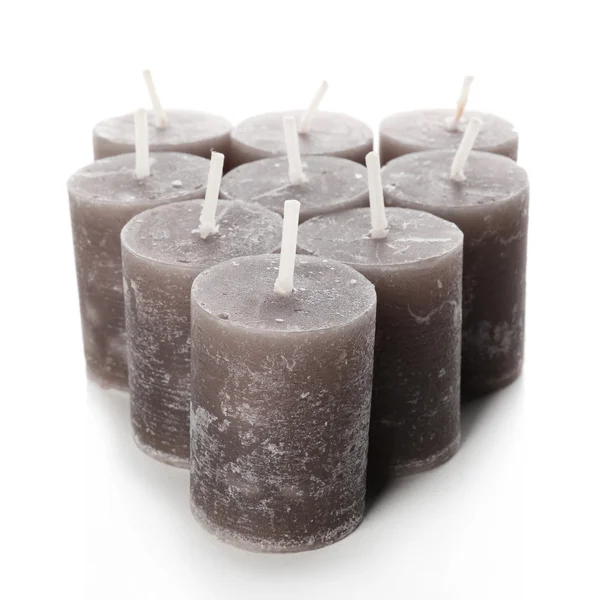 Candele grigio cera — Foto Stock