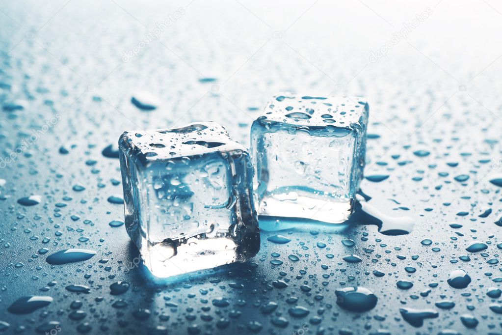 Melting ice cubes 