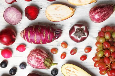 meyve ve sebze ahşap tablo