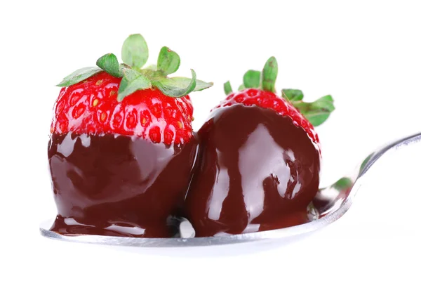 Délicieuses fraises au chocolat — Photo