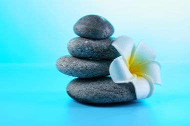spa taşları ve çiçek