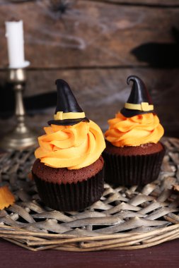 Cadılar Bayramı cupcakes hasır mat tablo