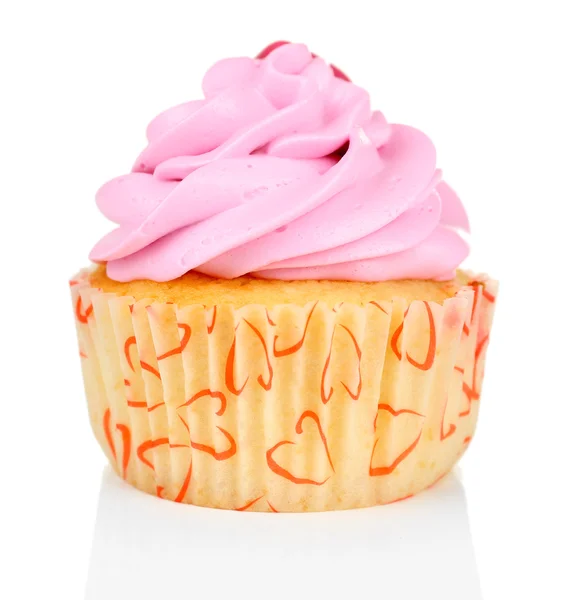 Lekkere cupcake geïsoleerd op witte achtergrond — Stockfoto