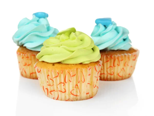 Tasty cupcake isolated on white background — Stock Photo, Image