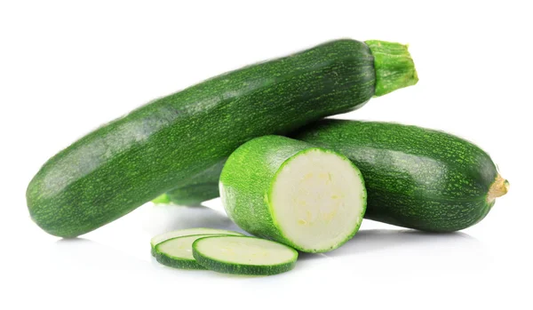 Fresh zucchini isolated on white — Stock Photo, Image