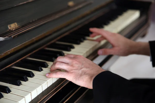 Hands classic piano playing — Stock Photo, Image