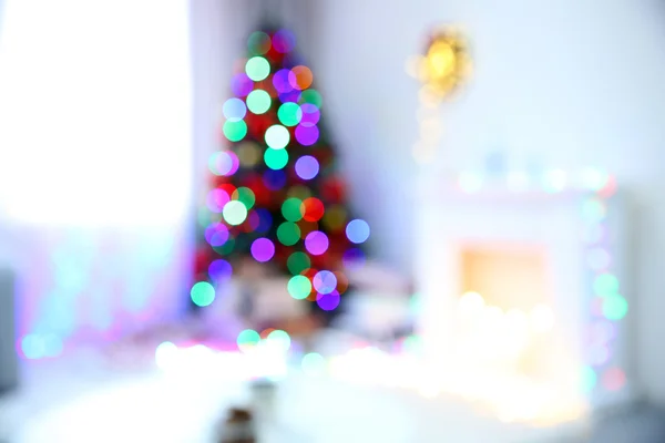 Árvore de natal com luzes — Fotografia de Stock