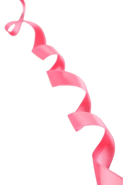 Pink curly ribbon — Stock Photo, Image