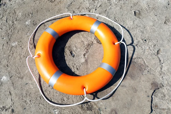 Orange life buoy