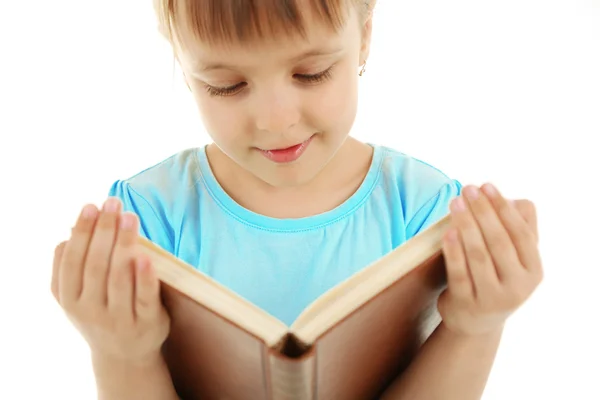 Menina bonita com livro — Fotografia de Stock