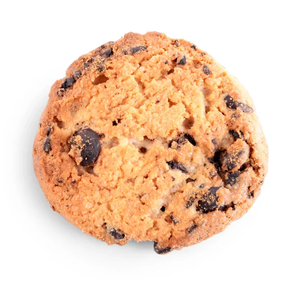 Cookie mit Schokoladenbröseln isoliert auf weißem Hintergrund — Stockfoto
