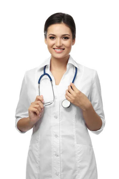 Smiling medical doctor isolated — Stock Photo, Image