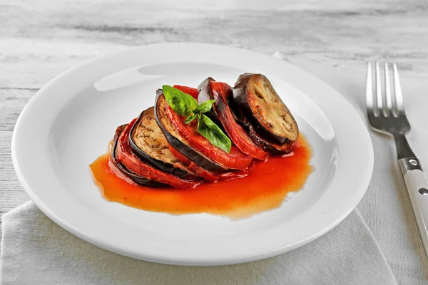 Ratatouille en plato, primer plano — Foto de Stock