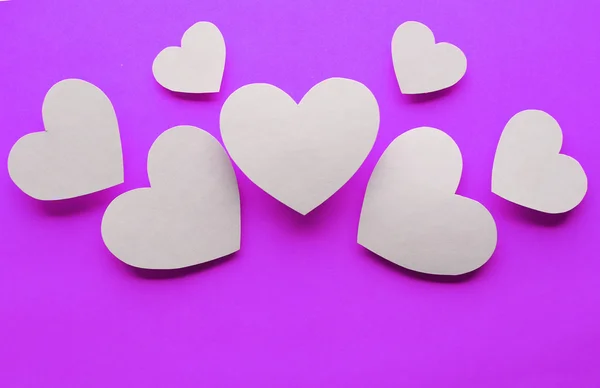 Hermosos corazones de papel —  Fotos de Stock
