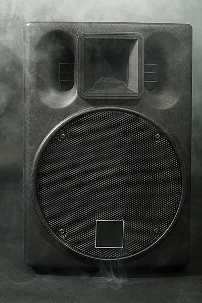 Big black loudspeaker — Stock Photo, Image