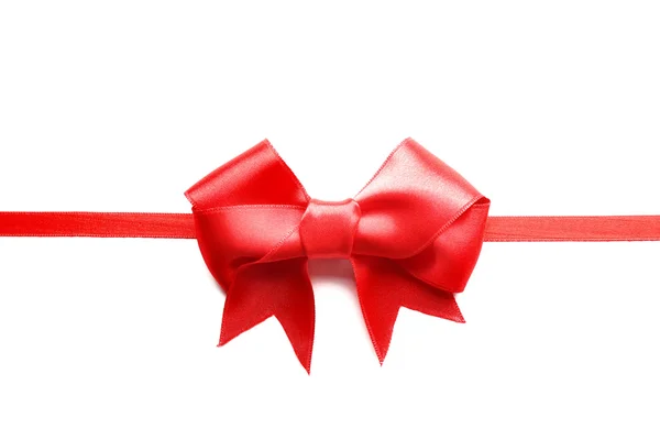 Shiny red ribbon — Stock Photo, Image