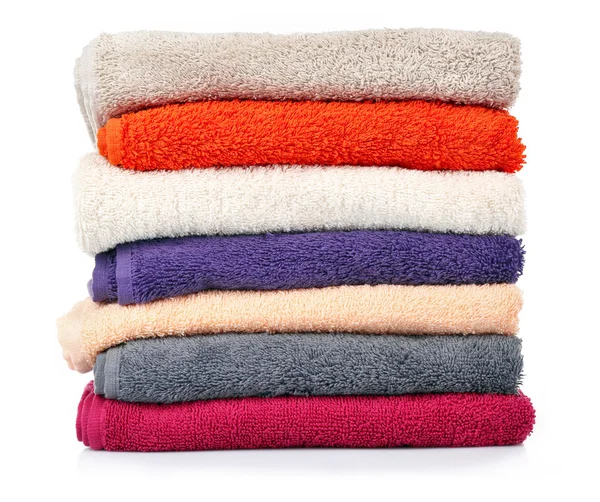 Pila de toallas de colores — Foto de Stock