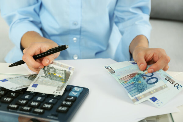 Accounting concept.Analyzing finance report