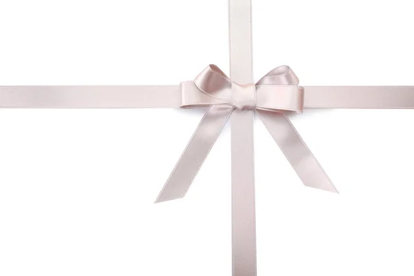 Satin ribbon bow isolated on white — Stock Photo, Image