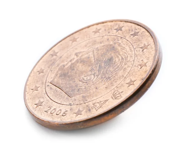 Монета ізольована на білому тлі — стокове фото