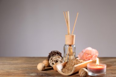 Güzel spa ahşap masa ayarla