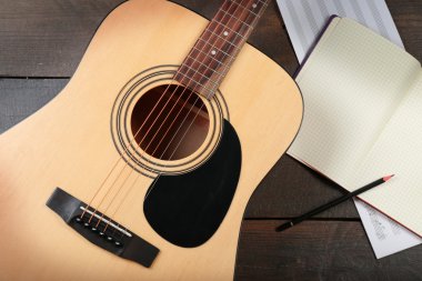 Gitar ve müzik sayfaları