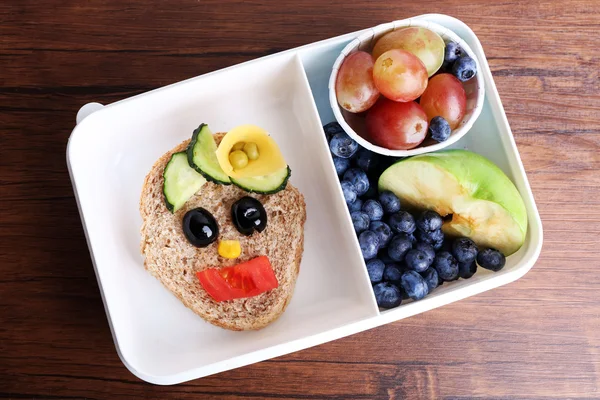 Creative sandwich with fruits — Stock Photo, Image