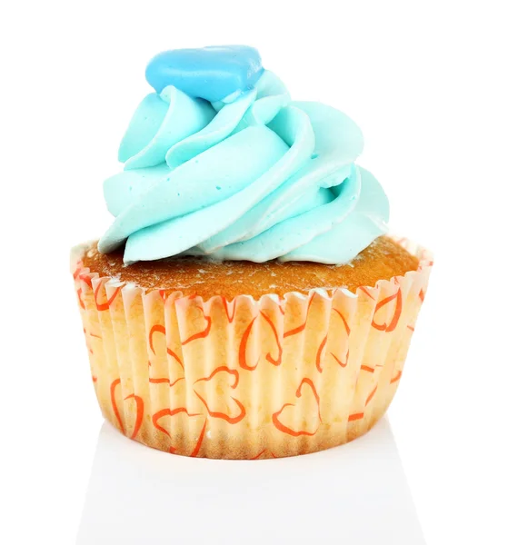 Gustoso cupcake isolato su sfondo bianco — Foto Stock