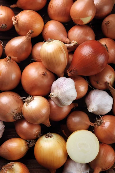 Fresh onions background — Stock Photo, Image