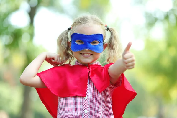 Superhero little girl — Stock Photo, Image