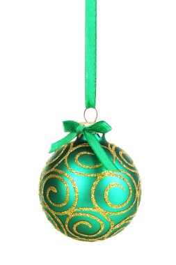 Noel balosu beyazda izole edilmiş.