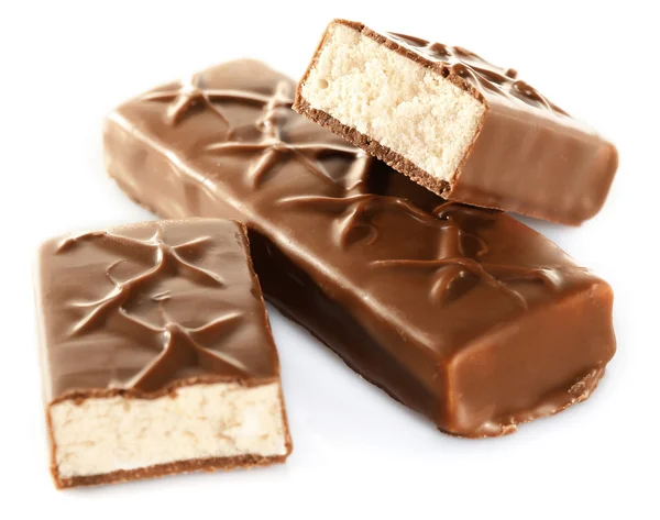 Deliciosas barras de chocolate rotas — Foto de Stock