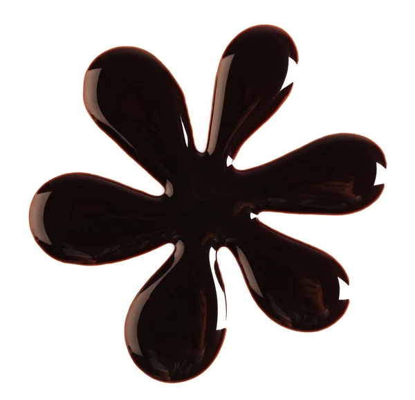 Silhouette of drawn chocolate flower — Stock Photo, Image