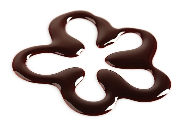 Silhouette of drawn chocolate flower — Stock Photo, Image