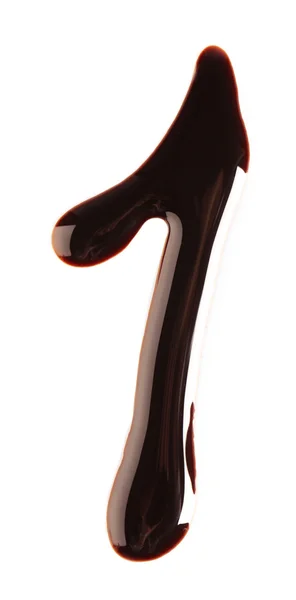 Silhouet van getekende chocolade cijfer — Stockfoto