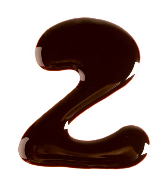 Silhouette of drawn chocolate figure two — Stock Photo, Image