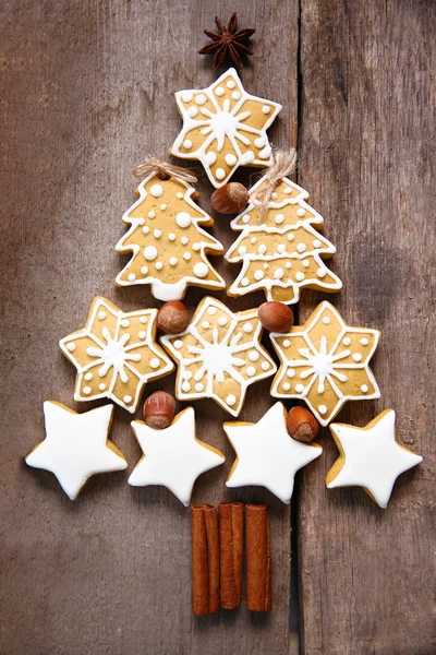 Christmas tree of cookies — Stock Photo, Image