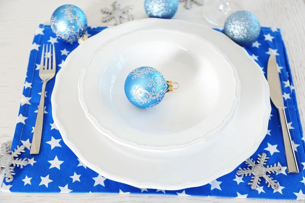 Christmas table setting — Stock Photo, Image