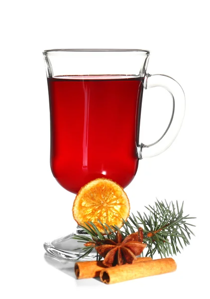 Mulled wine with spices — Stock Photo, Image