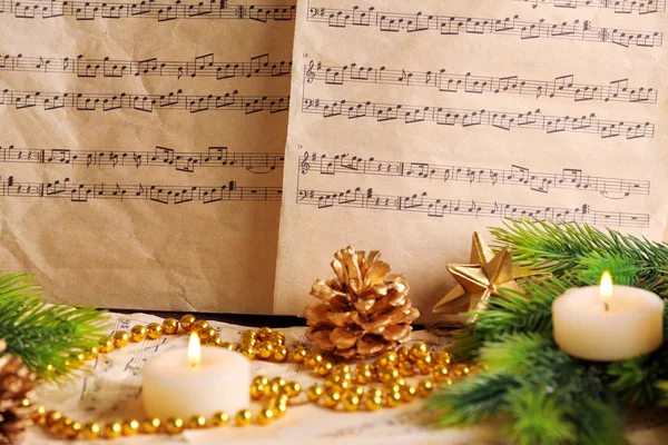 クリスマス装飾音符 — ストック写真