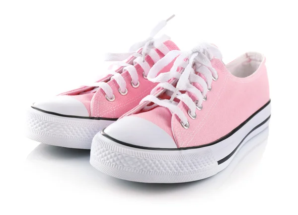 Roze vrouwelijke gumshoes — Stockfoto