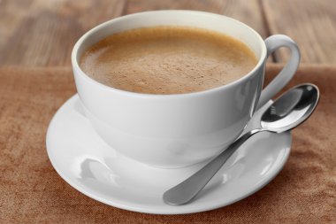 Kahve çul peçete portre üzerinde