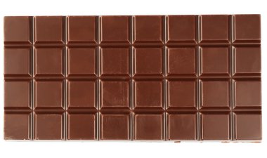 Beyaz üzerine izole edilmiş çikolata.