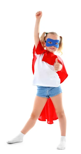 Hermosa niña rubia superhéroe — Foto de Stock