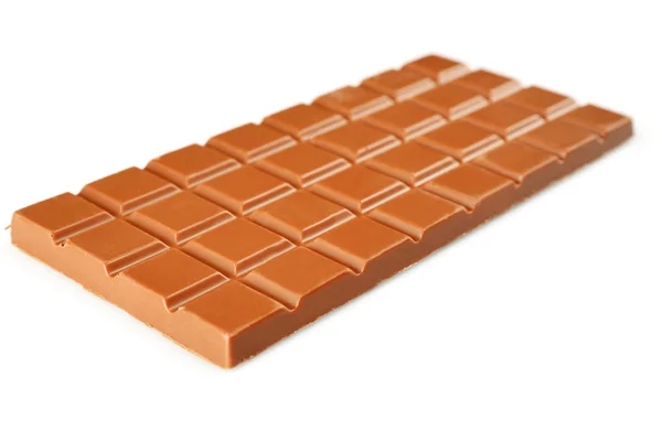 Barra di cioccolato isolata su bianco — Foto Stock