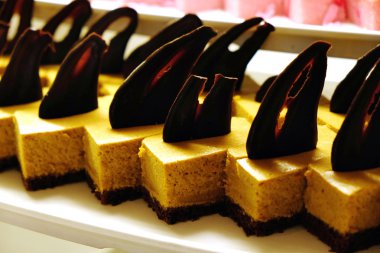 Lezzetli kek dükkanında, yakın çekim