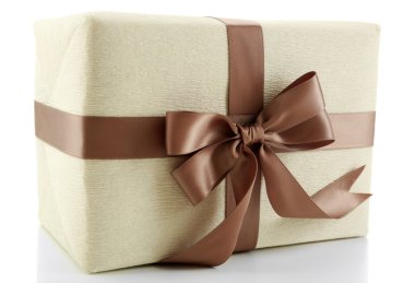 beyaz izole fiyonklu güzel hediye