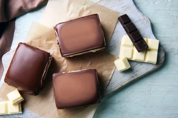 Lahodné čokoládové brownies — Stock fotografie