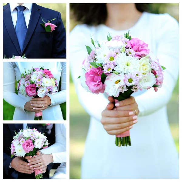 Bellissimo collage di nozze — Foto Stock