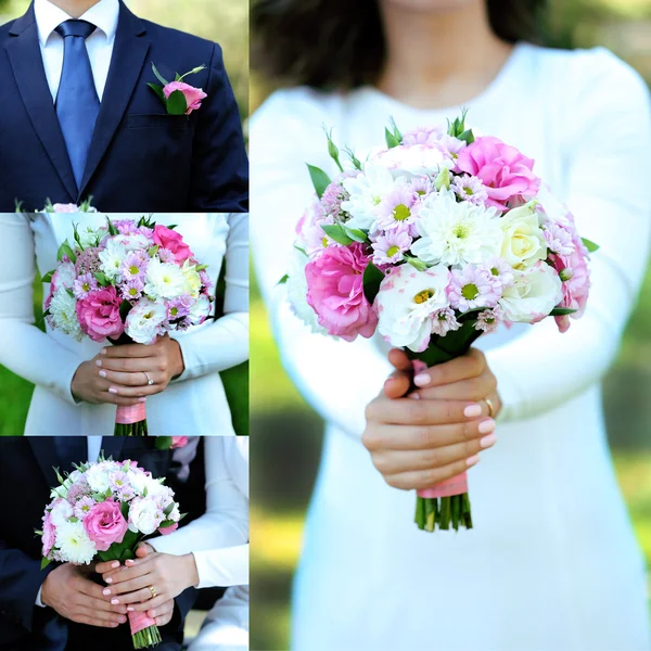 Vackra bröllop collage — Stockfoto